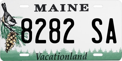 ME license plate 8282SA