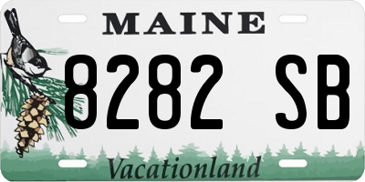 ME license plate 8282SB