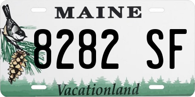 ME license plate 8282SF