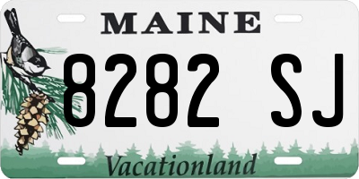 ME license plate 8282SJ