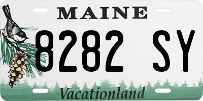 ME license plate 8282SY