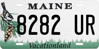 ME license plate 8282UR