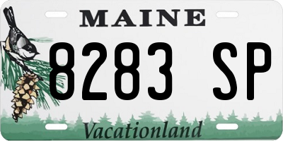 ME license plate 8283SP