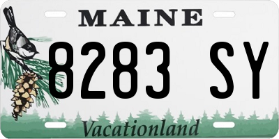 ME license plate 8283SY
