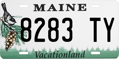 ME license plate 8283TY