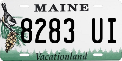 ME license plate 8283UI