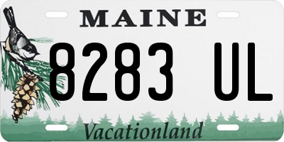 ME license plate 8283UL
