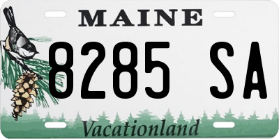 ME license plate 8285SA