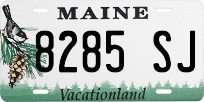 ME license plate 8285SJ