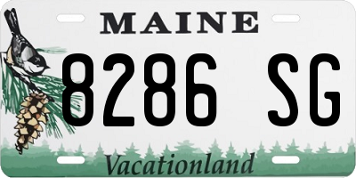 ME license plate 8286SG