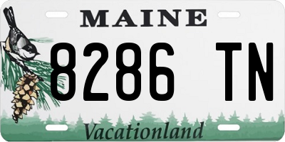 ME license plate 8286TN