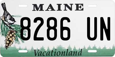 ME license plate 8286UN