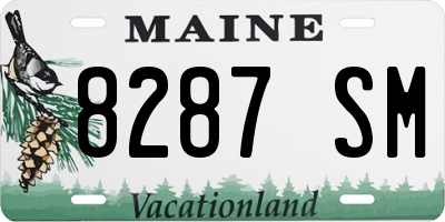 ME license plate 8287SM