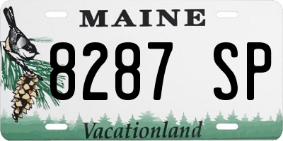 ME license plate 8287SP