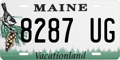 ME license plate 8287UG