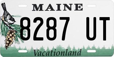 ME license plate 8287UT