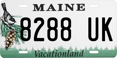 ME license plate 8288UK