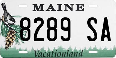 ME license plate 8289SA