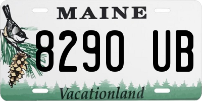 ME license plate 8290UB