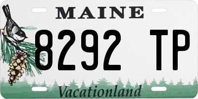 ME license plate 8292TP