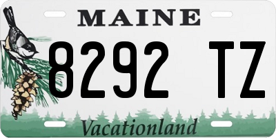 ME license plate 8292TZ