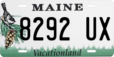 ME license plate 8292UX