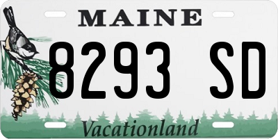 ME license plate 8293SD