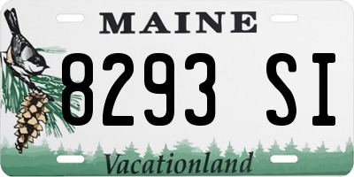 ME license plate 8293SI
