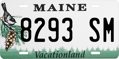 ME license plate 8293SM