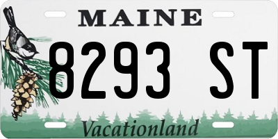 ME license plate 8293ST