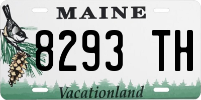 ME license plate 8293TH