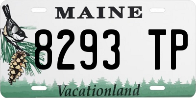 ME license plate 8293TP