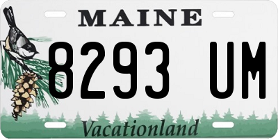ME license plate 8293UM