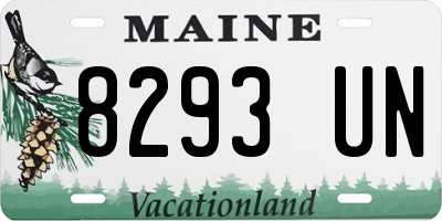 ME license plate 8293UN