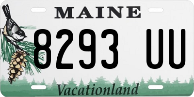 ME license plate 8293UU