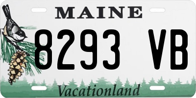 ME license plate 8293VB