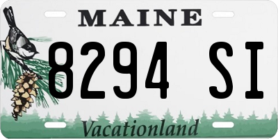ME license plate 8294SI