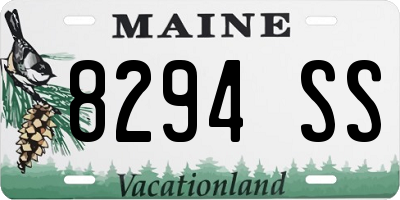 ME license plate 8294SS