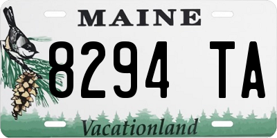 ME license plate 8294TA