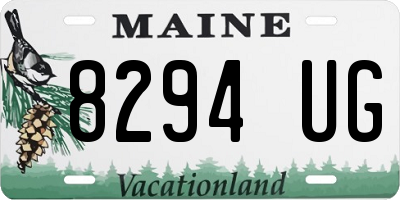 ME license plate 8294UG