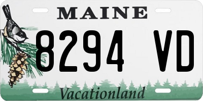 ME license plate 8294VD