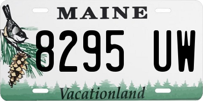 ME license plate 8295UW