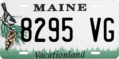 ME license plate 8295VG