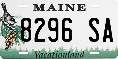 ME license plate 8296SA