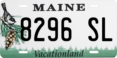 ME license plate 8296SL