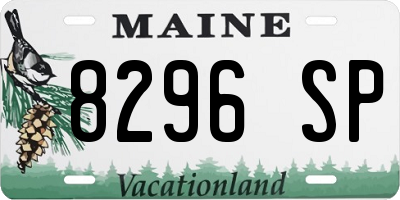 ME license plate 8296SP