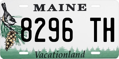 ME license plate 8296TH