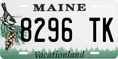 ME license plate 8296TK