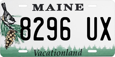 ME license plate 8296UX