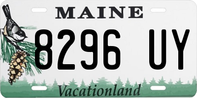 ME license plate 8296UY